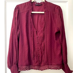 Abercrombie & Fitch Burgundy Blouse